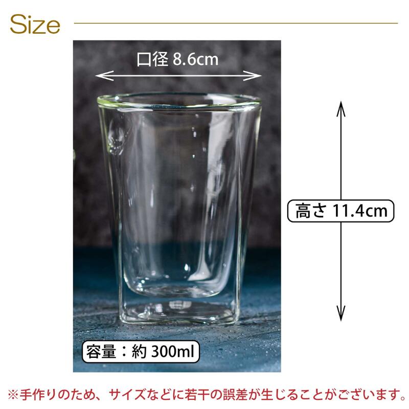 【名入れ RayESグラス 300ml】保冷・保温性が高いダブルウォールグラスは家飲みに最適♪