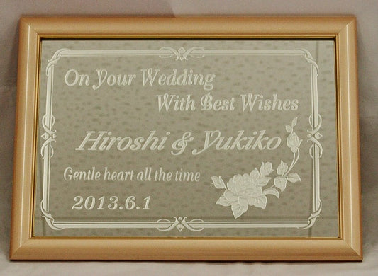 【Wedding Welcomeボード】結婚式のウェルカムボードに♪A3サイズのミラープレートです