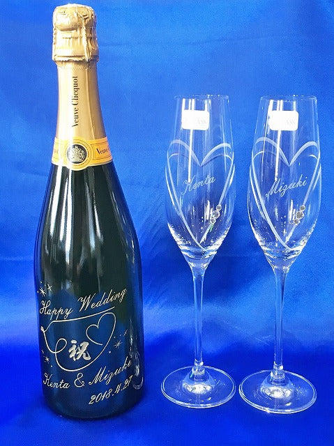 【御祝に】シャンパンボトル＆ペアグラス