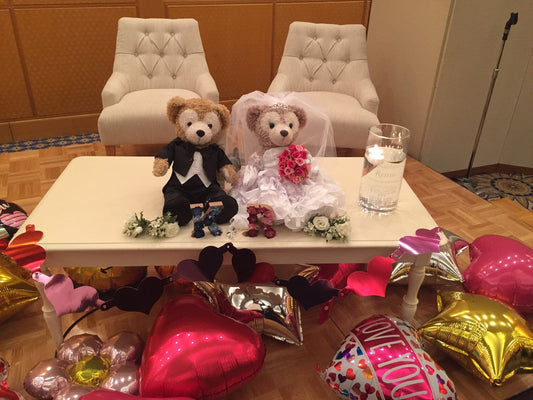 ダッフィ　シェリーメイとウェルカム花瓶でお出迎え！！