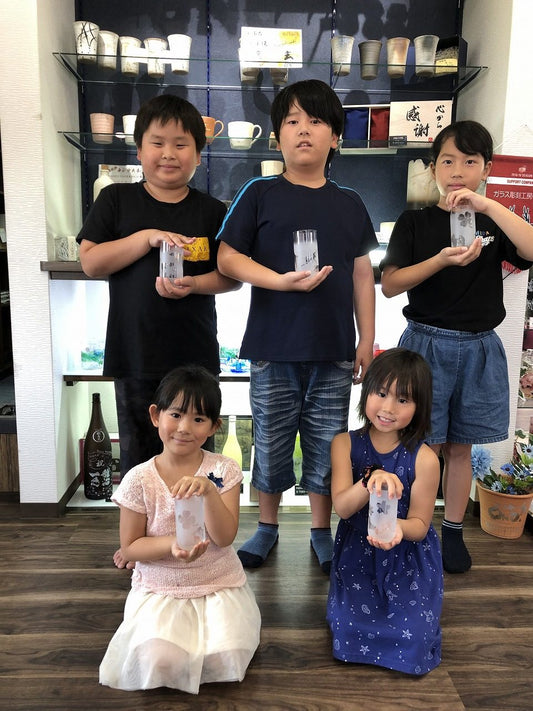 夏休み体験教室　グラス作り