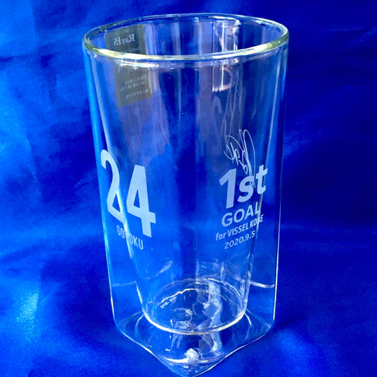 ヴィッセル神戸 酒井高徳選手の初ゴール記念グラスを作らせて頂きました